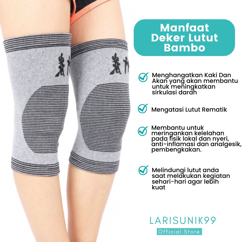 Korset Kaki Lutut Anti Rematik Perawatan Diri Pembalut Lutut Bahan Serat Arang Bambu Deker Lutut