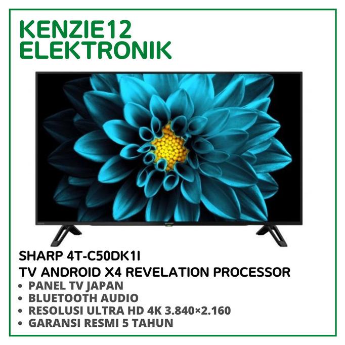 tv android 50 inch sharp 4t-c50dk1i 4k uhd