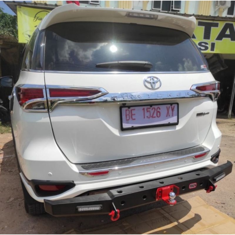 Towing Bumper Pengaman Belakang Model OFFROAD + Lampu DRL FORTUNER