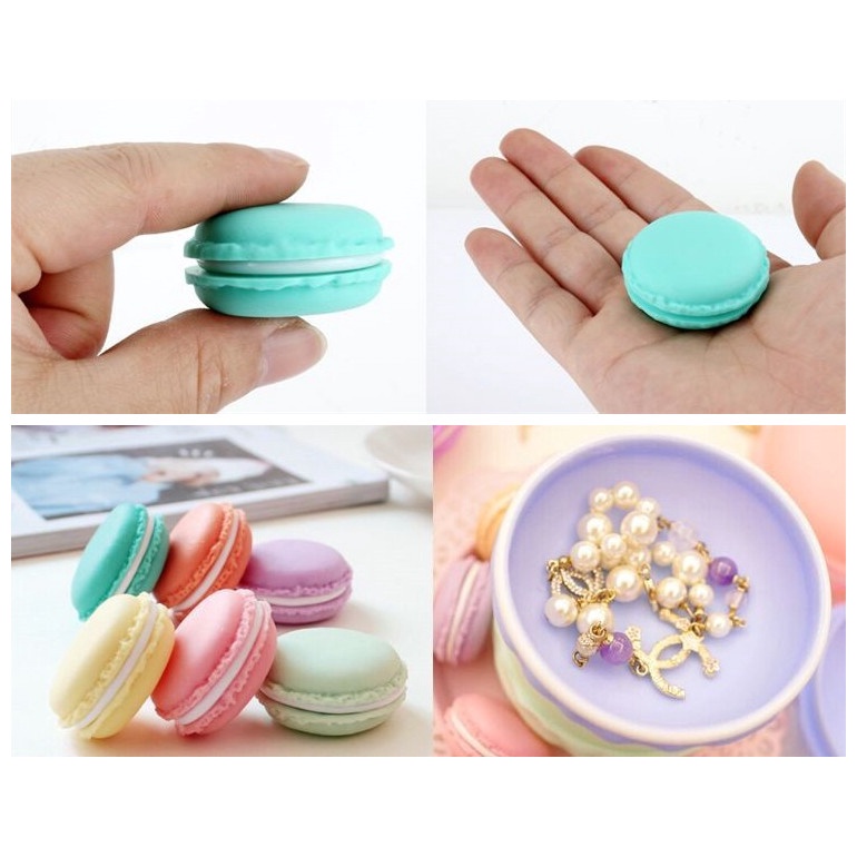 Kotak Penyimpanan Kalung Cincin Anting Bentuk MACARON Mini 4 cm - LPM Shop