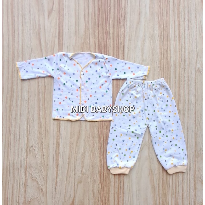 Setelan Baju Bayi Panjang Baru Lahir Polkadot Saffenda Baby SNI