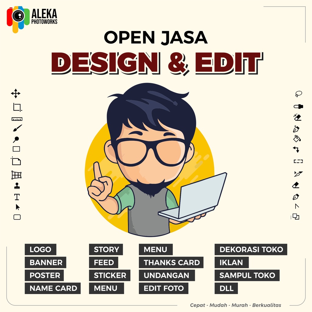 Jasa Desain Express - Jasa Design Poster Banner Promosi - Jasa Design Feed - Jasa Design Sampul Dekorasi Toko