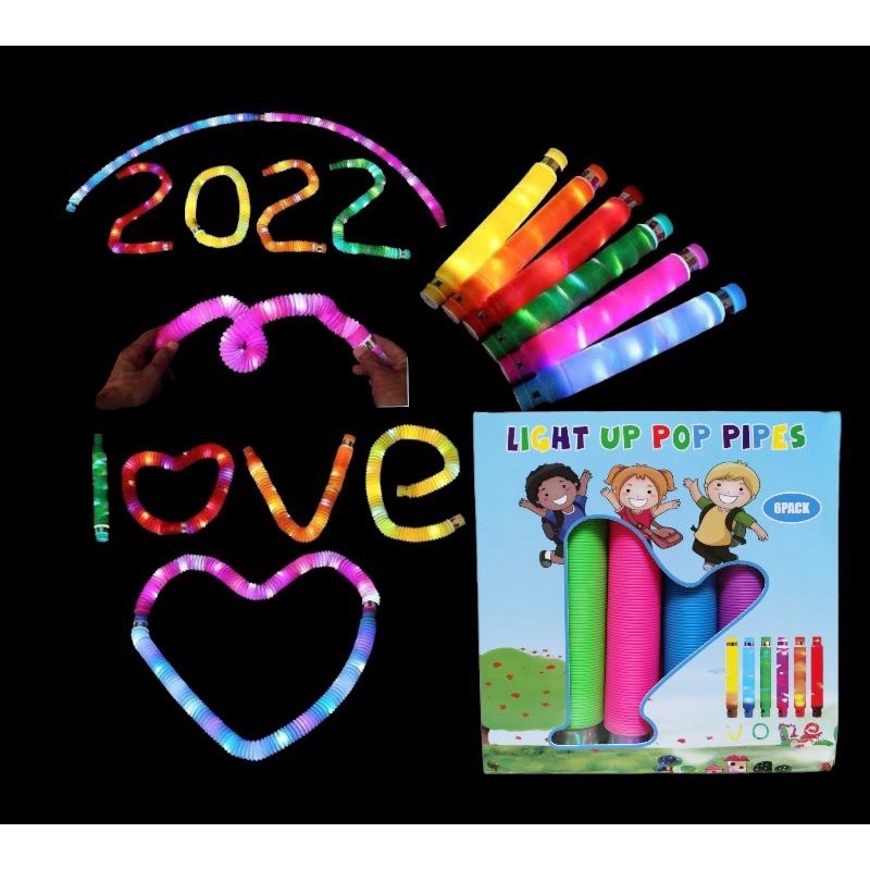 mainan pop light / pop pipes / selang lampu / mainan anak murah