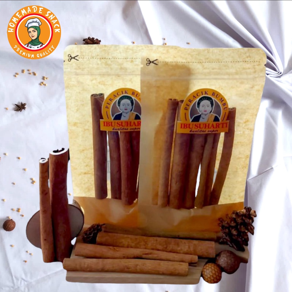 

Homemade Snack - Ibu Suharti Rempah Kayu Manis Stik 10cm Bumbu Cinnamon Stick Kualitas Premium