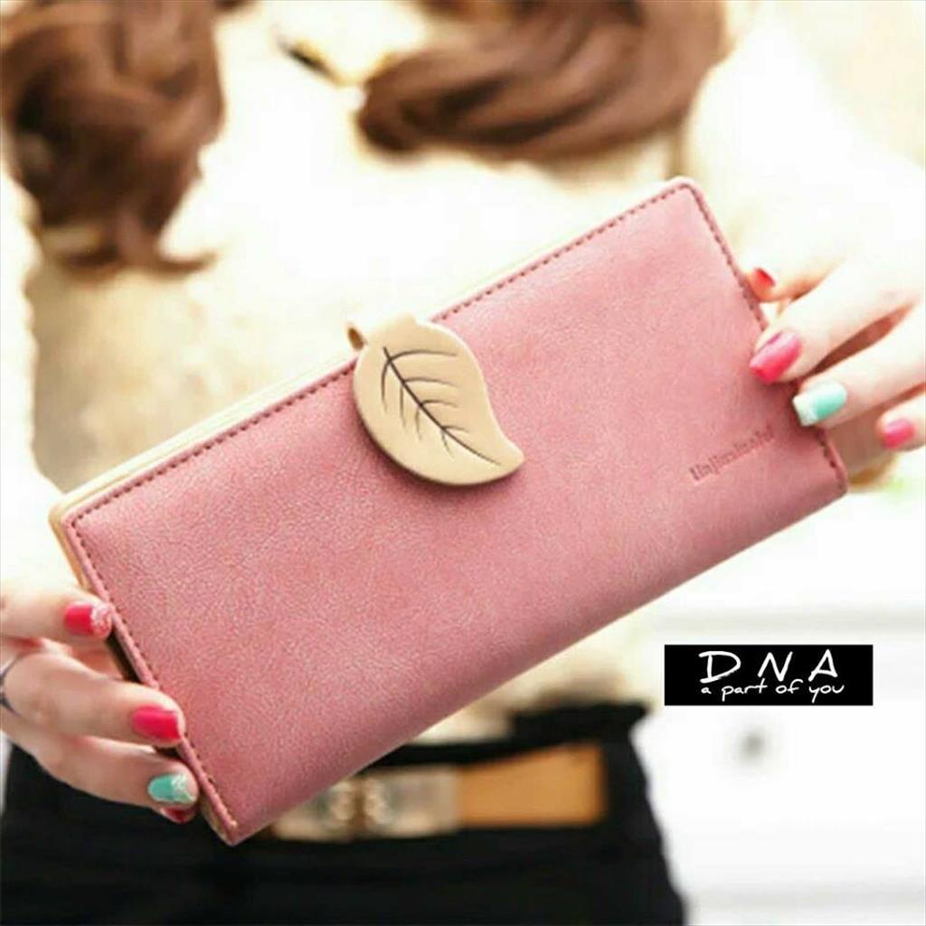 OTS 078 - Wallet / Dompet Wanita Lipat Panjang fashion korea Daun