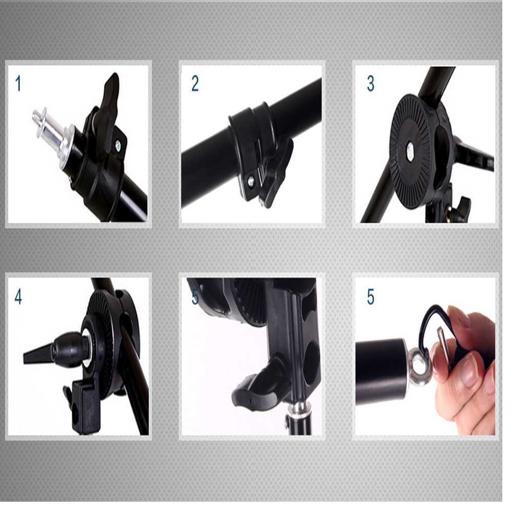 ( 100% BARANG ORI ) TaffSTUDIO Video Boom Arm Stand Bracket Lampu Foto Studio - SB36WE