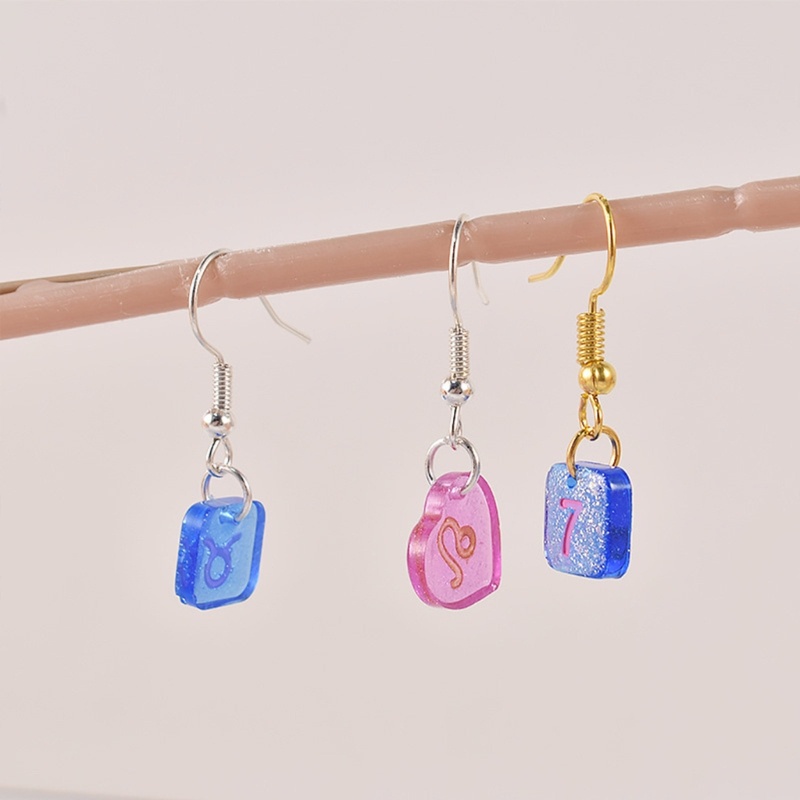 Sa Diy Constellation Square Heart Pendant Single Double Hole Gelang Cetakan Silikon