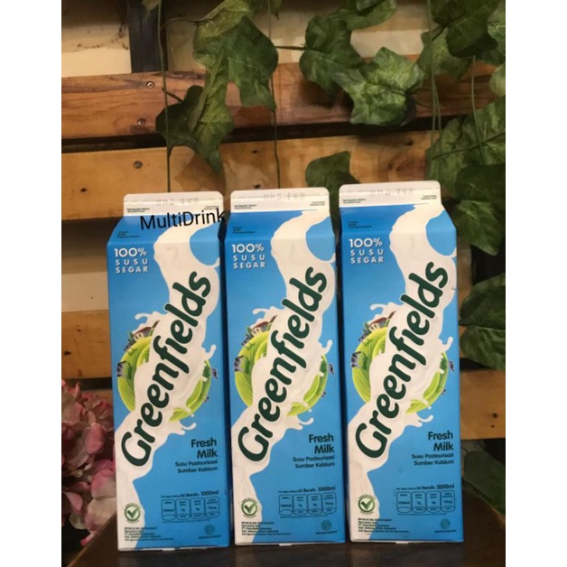 

Susu greenfields fresh milk 1000ml / fresh milk greenfields 1 liter