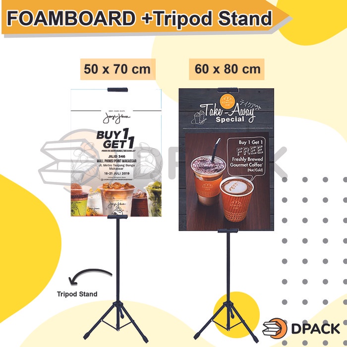 

Impr Foamboard 5 Mm / Tripod Banner / Tripod 2 Sisi
