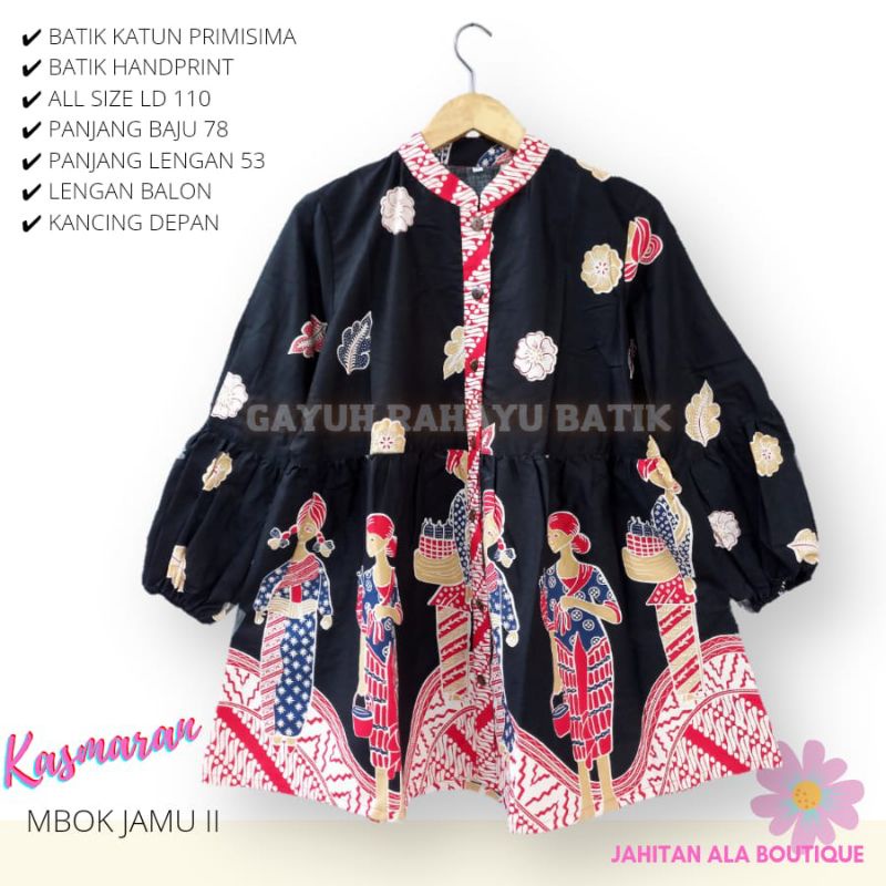 Blus kasmaran mbok jamu #2 batik solo blus batik