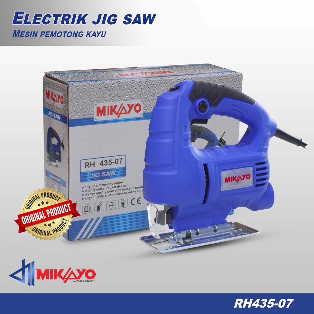 6 SPEED Mesin Potong Kayu Triplek Jigsaw Mikayo  Gergaji Listrik Jig Saw FREE MATA