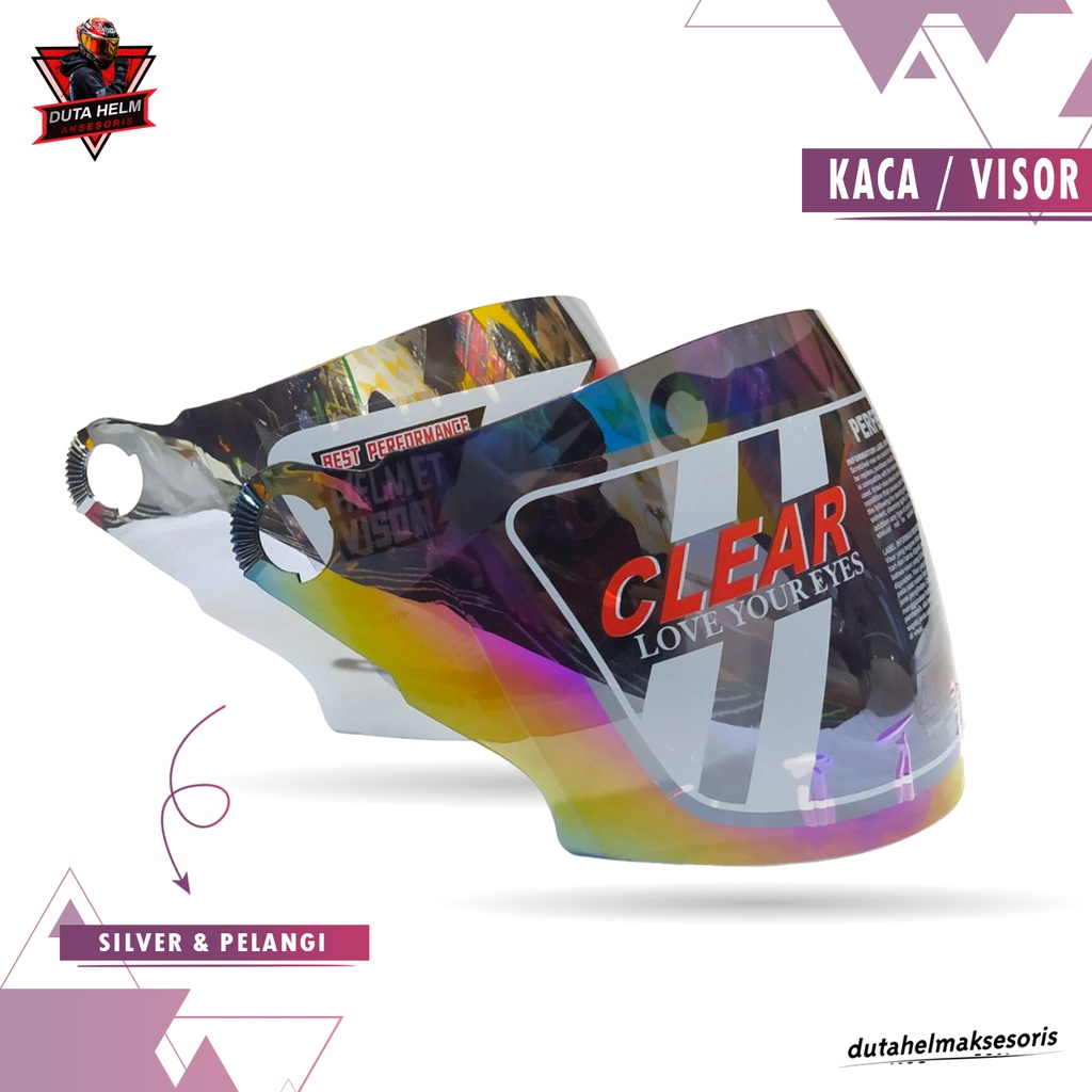 Kaca Helm Kyt 2 Vision Romeo Cx22 Cx390 Cx800 2V 2Vision 1 550 Visor Forza Vista Half Face Silver Pe