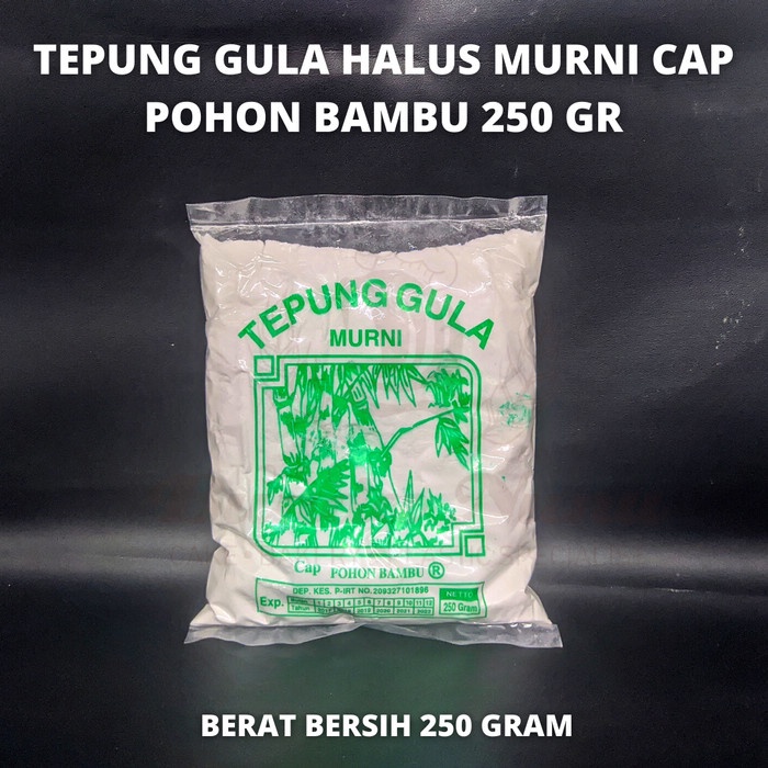 

Tepung Gula Murni Cap Pohon Bambu Gula Halus 250 gr