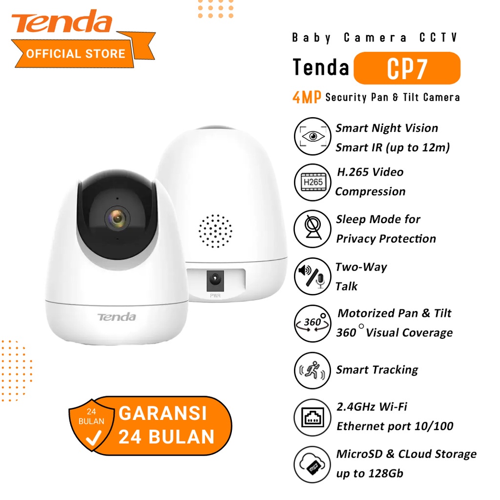 Tenda CP7 Security Pan/Tilt Camera 4MP