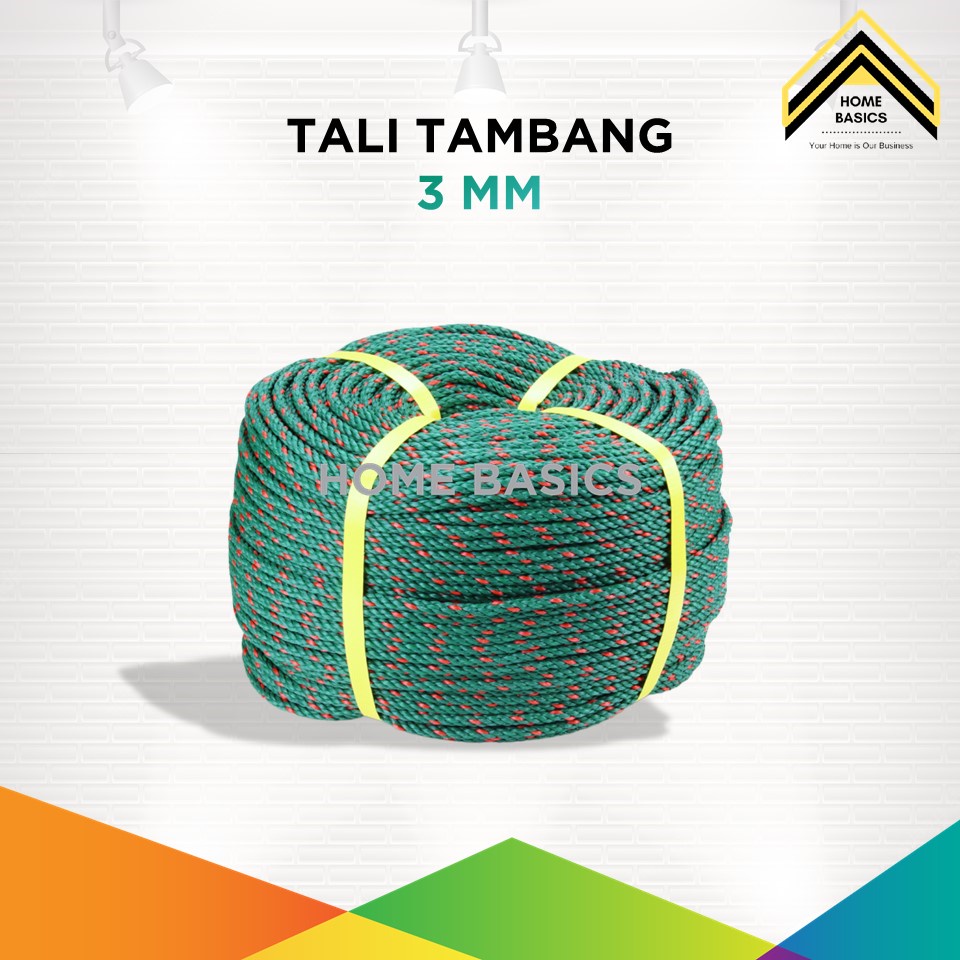 Tali Tambang Kecil 3 mm Meteran / Tali Nilon / Tali Nylon / Tali Jemuran