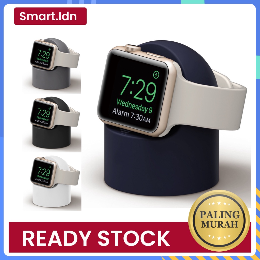 Charger Silikon Stand Silikon Pengisian Magnetik Berdiri Apple Watch Stand iWatch Series 1 2 3 4 5 6 7 SE