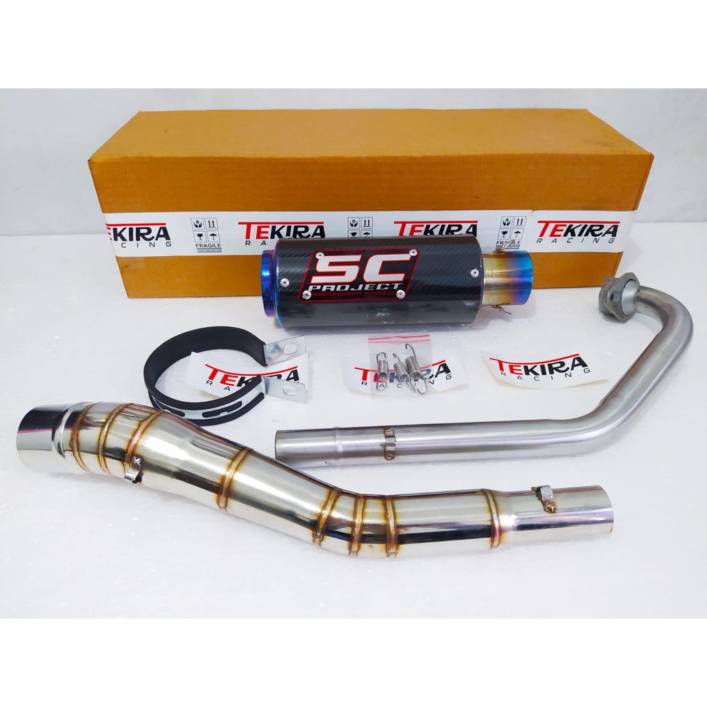 Knalpot Sc Project CR-T Supra Gtr Fit x 110 125 150 Absolute Revo Blade Karisma Smash Astrea Grand C