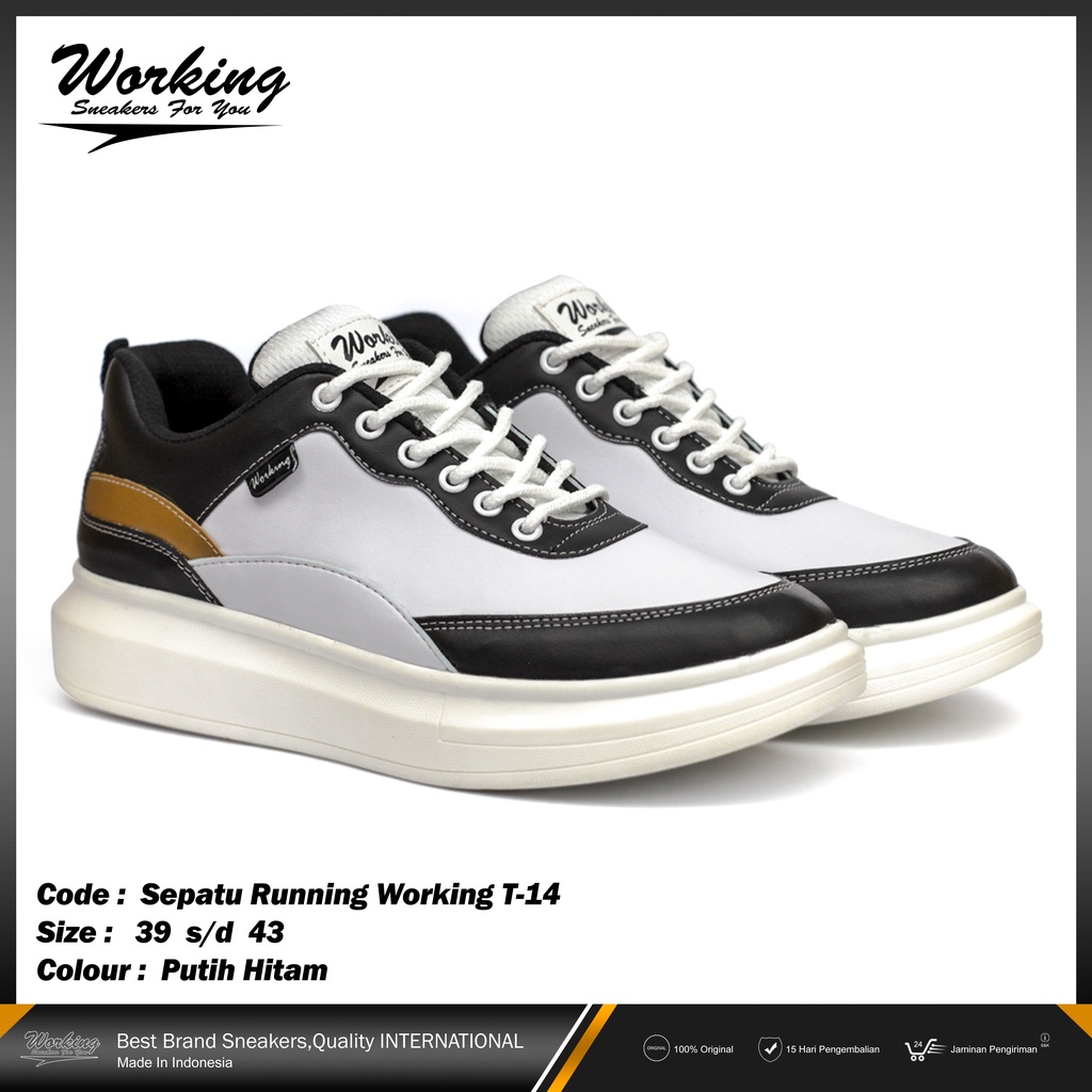 Sepatu Pria Kasual Terbaru Working T-14 Size 39-43