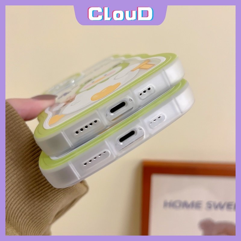 Oppo A16 A16 A17 A15 A54 A57 A17K A95 A9 A16s A12 A3s A5s A5 A1k A55 A74 A76 A96 A77 A7 A16K A12E A77s A53 A52 Reno 8Z 6 7 7Z Teh Susu Bebek Kartun Lucu Lembut Tpu Bergelombang Casing Edge