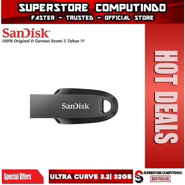 Flashdisk SanDisk Ultra Curve USB 3.2 32GB CZ550 | SanDisk CZ550 32GB