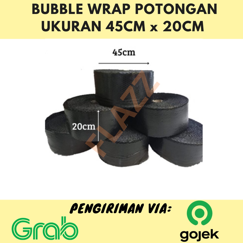 

BUBBLE WRAP POTONGAN HITAM UKURAN 45 x 20cm ORDER VIA GRAB/GOSEND