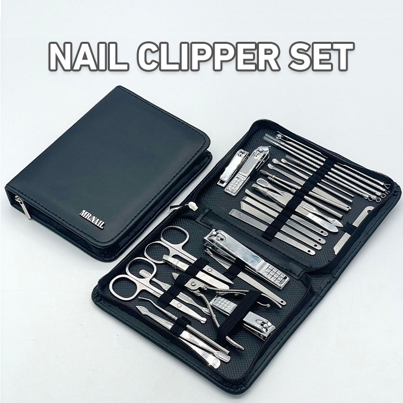 Olla Kualitas Tinggi Gunting Kuku Set Gunting Kuku 30 Buah Manicure Pedicure Set Perak