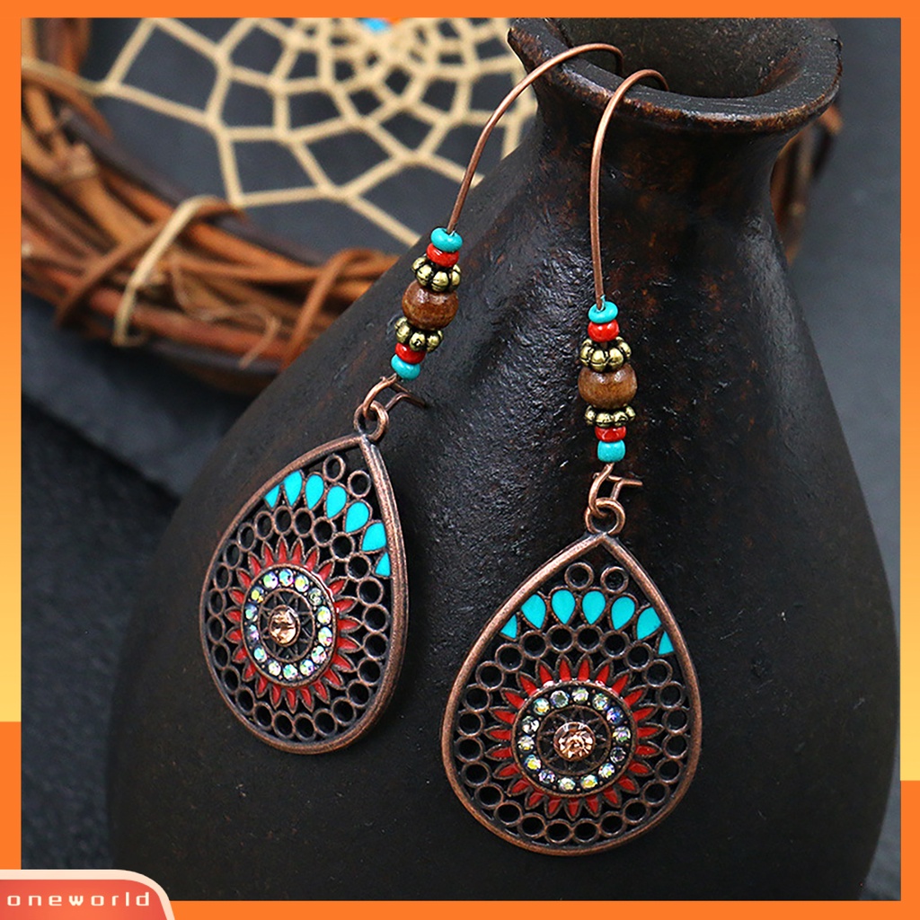 [WONE] Anting Retro Bohemian Vintage Ear Ring Juntai Eardrop Untuk Ruang Ganti