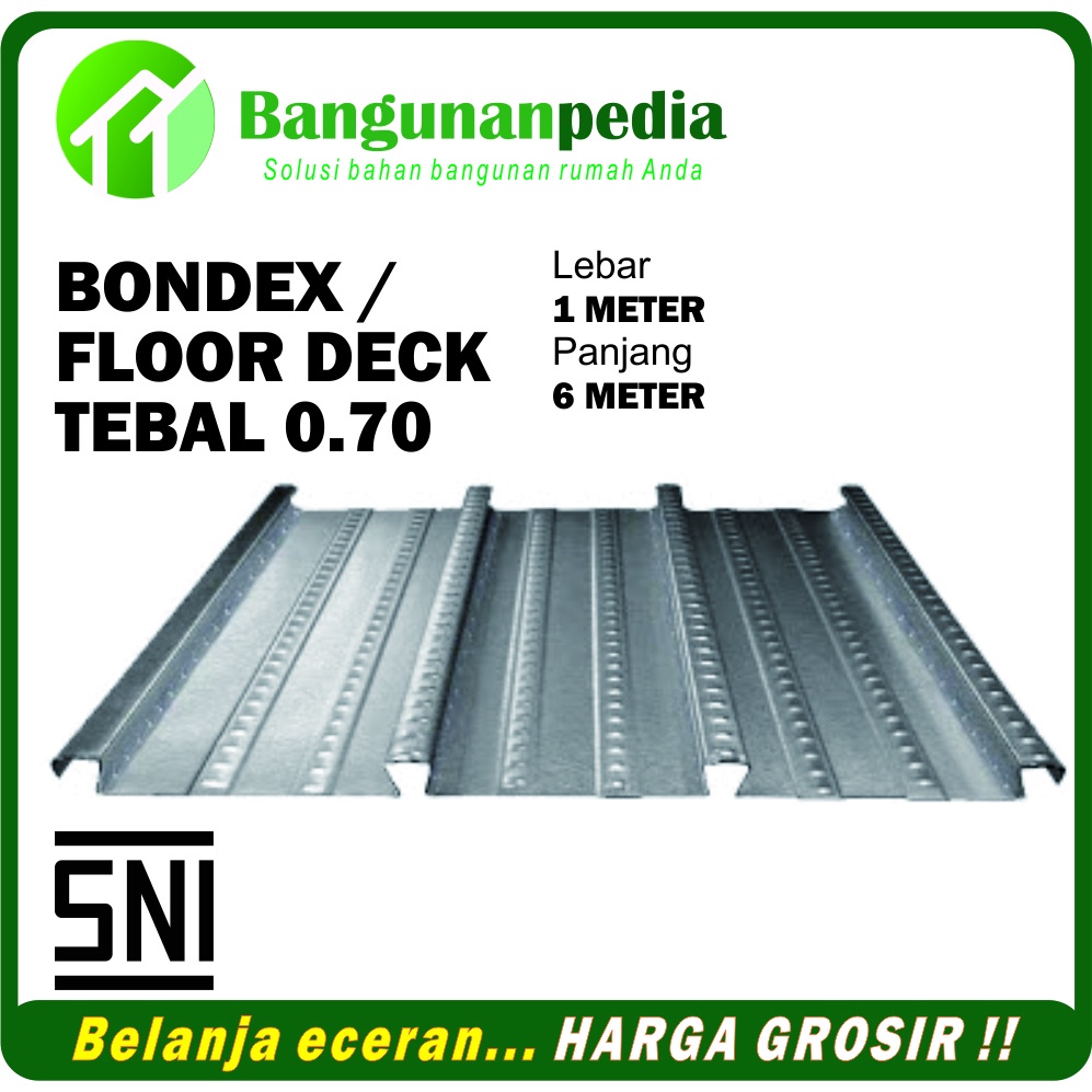 Bondek Bondex Floordeck Bondek Cor REAL Harga Per Lembar Panjang 6 Meter