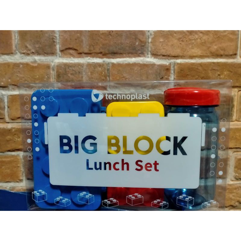 TECHNOPLAST BIG BLOCK LUNCH BOX SET / tempat makan block set + botol