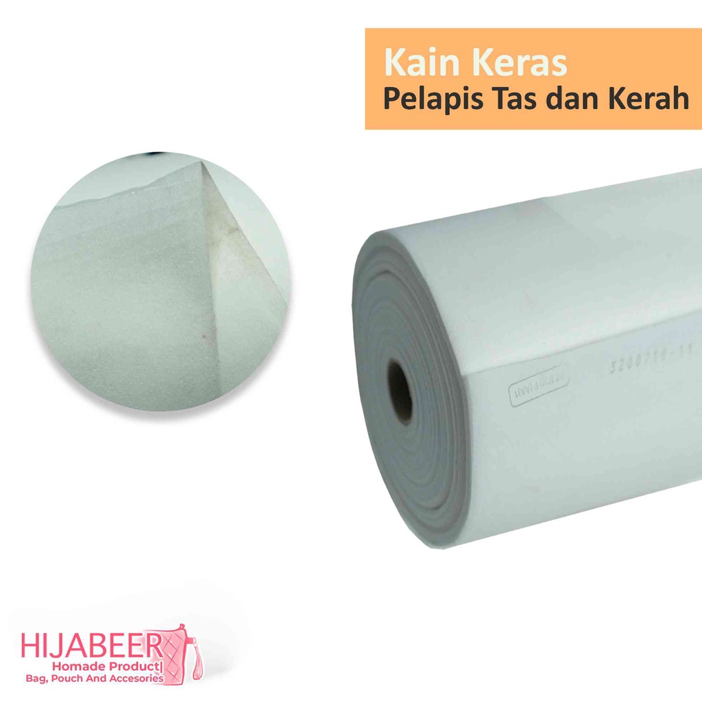 Kain Keras Lem 50F Pelapis Tas dan kain untuk Kerah PER METER