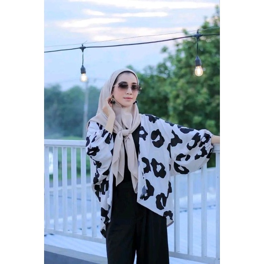 KIYOWO OUTER MOTIF / CARDIGAN CEWEK KUE KEKINIAN LENGAN BALON