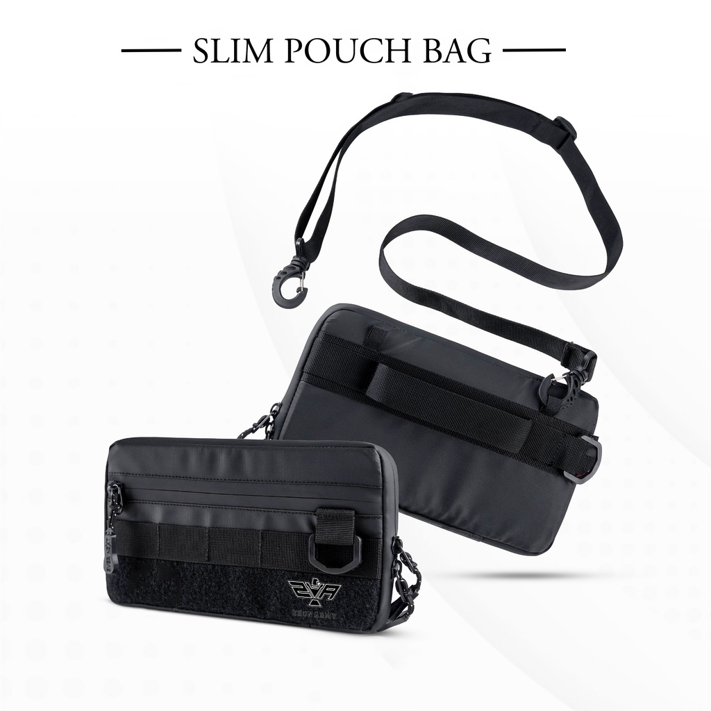 Zhon Army - Slim Pouch Bag Waterprof - Tas Slempang Pria Wanita Korea Dompet Hp Tali
