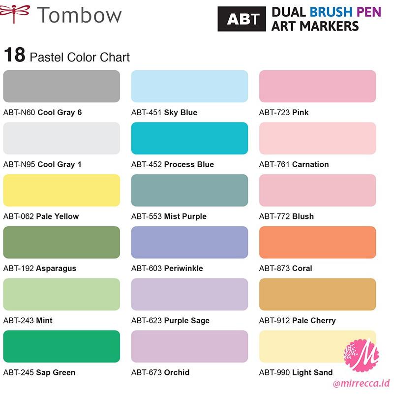

[PRODUK WH8] TOMBOW ABT DUAL BRUSH PEN PASTEL COLOURS COLLECTION | KOLEKSI 18 WARNA PASTEL PENA KUAS ART SUPPLY H8Y