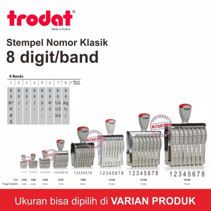

Stempel klasik nomor merk Trodat 8 digit