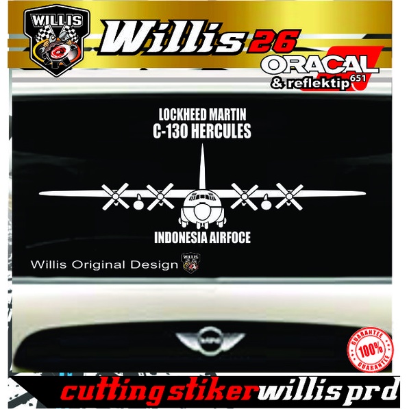 Stiker Pesawat c-130 Hercules Martin Kaca Mobil belakang Pesawat New