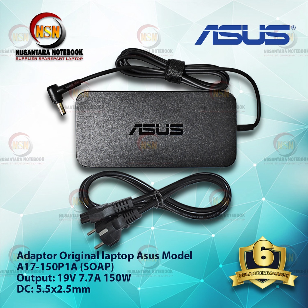 Adaptor Charger Original Laptop Asus A17-150P1A (SOAP) 19V 7.7A 150W 5.5x2.5mm