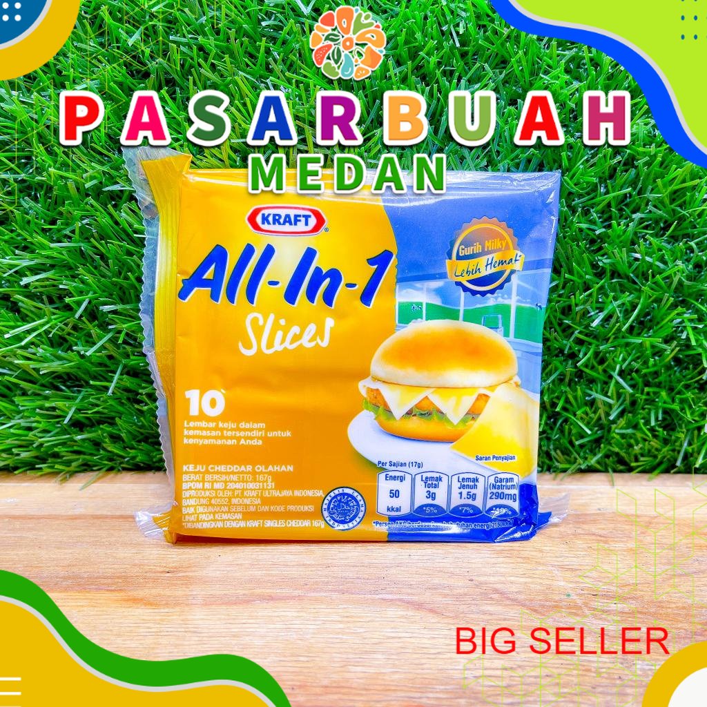 

Keju Kraft All in One 10 Slice 167 Gram | PASAR BUAH MEDAN