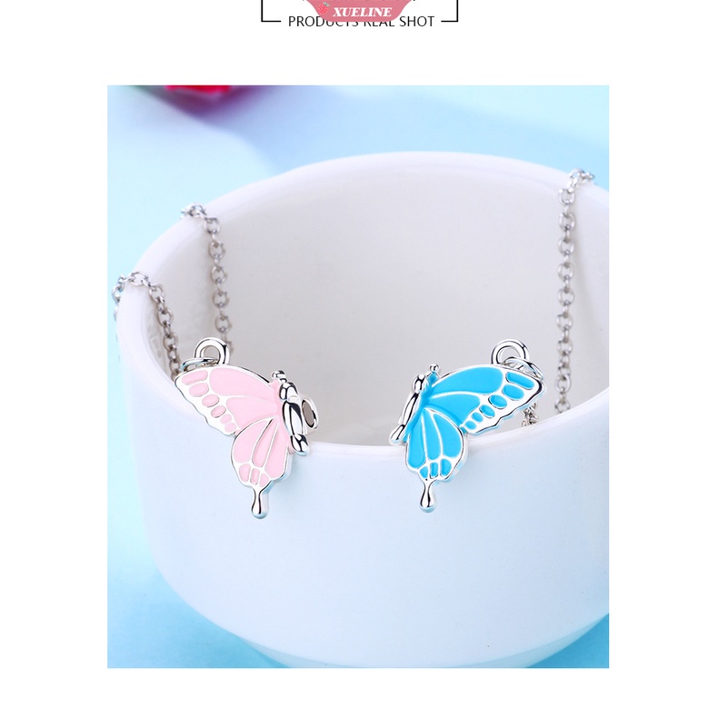 Baru super fairy tale girl dream butterfly pendant Kalung Perempuan Tulang Selangka Rantai Populer Kalung [ZXL]