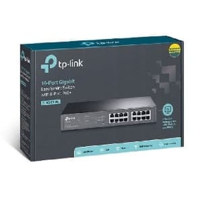 TPLink TL-SG1016PE 16-Port Gigabit Easy Smart PoE Switch 8-Port PoE+ TP-Link TL SG1016PE N7