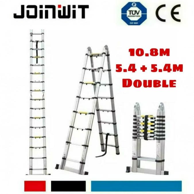 Tangga Lipat Aluminium Teleskopik 10.8M Double Telescopic 10.8Meter