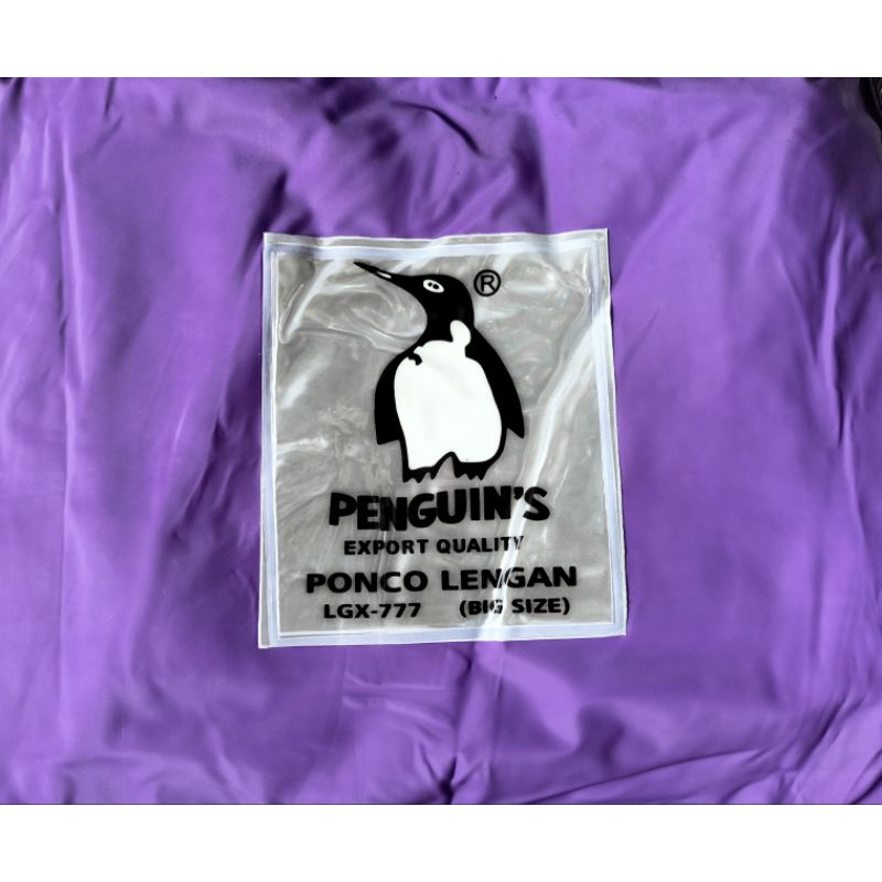 (LGX - 777 BIG SIZE Penguin's) Jas Hujan PONCO LENGAN