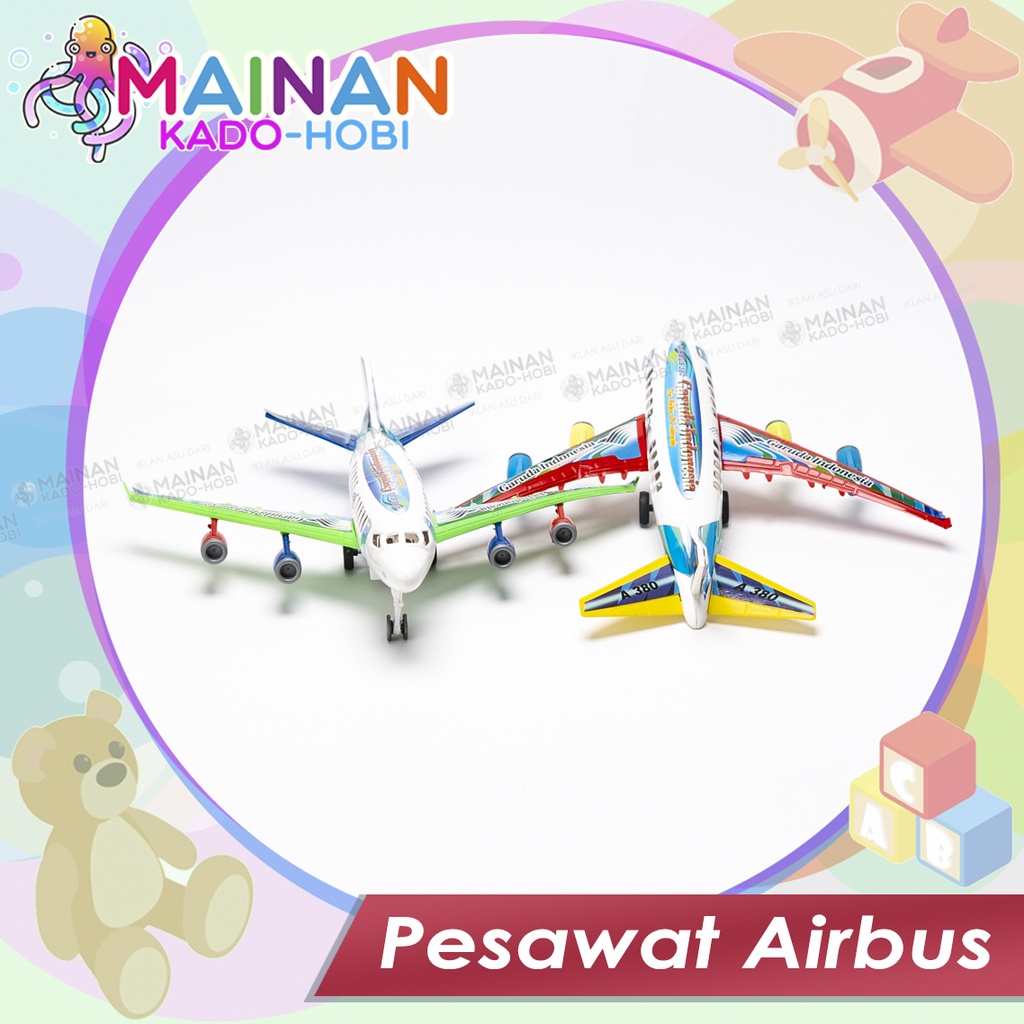 MAINAN DIECAST ANAK MINIATUR PESAWAT TERBANG AIRBUS