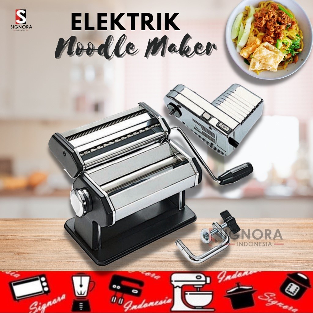 Alat Giling Mie Elektrik / Noodle Maker Motor Signora Bonus Hadiah dan Buku Resep
