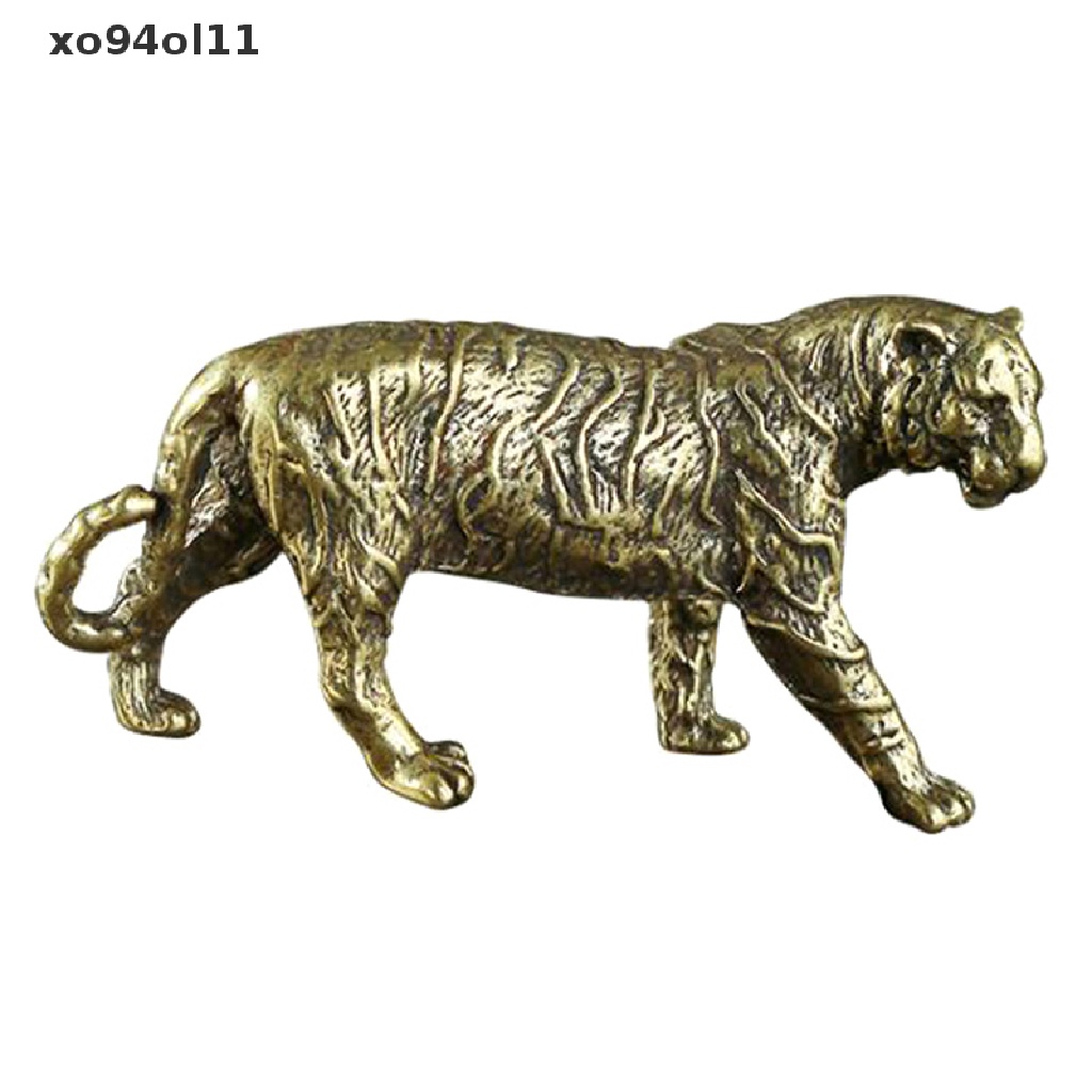 Patung Hewan Casg Harimau XO Abstrak Gaya Geometris Bahan Metal Retro Statue OL