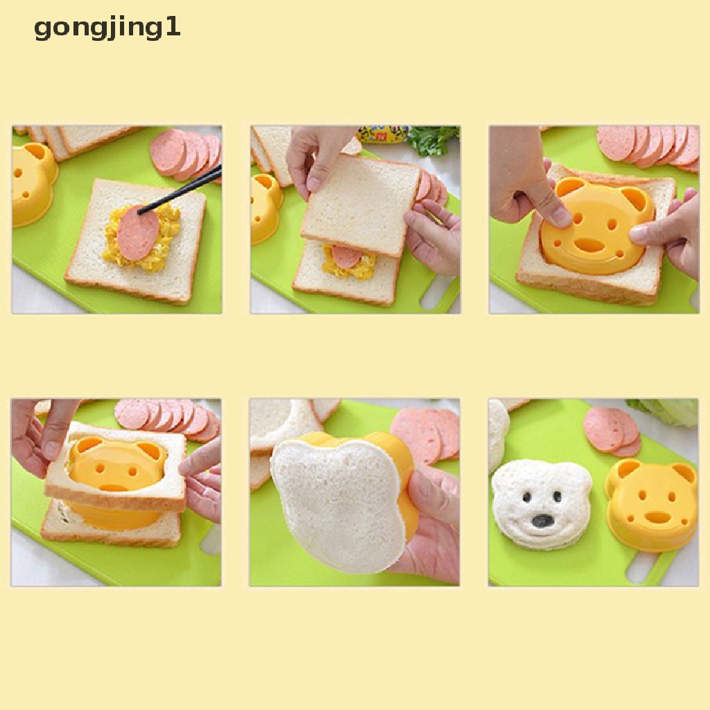 Ggg 1Pc Cetakan Sandwich Bentuk Beruang Kecil Roti Biskuit Cetakan Timbul Aksesoris ID