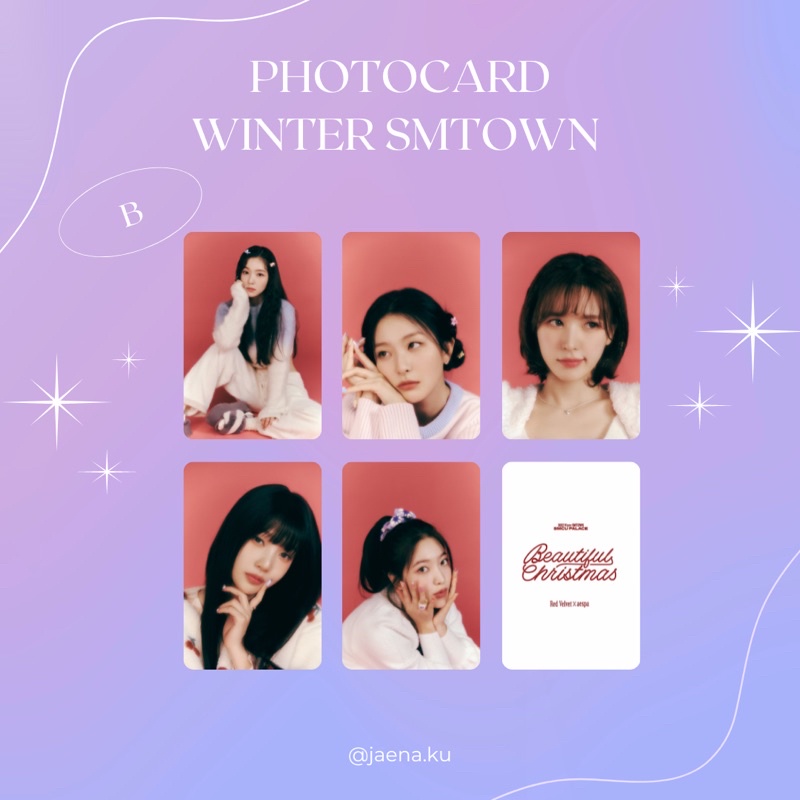 [SMTOWN] PHOTOCARD WINTER SMTOWN 2023 RED VELVET AESPA BEAUTIFUL CHRISTMAS ‼️BACA DESKRIPSI‼️