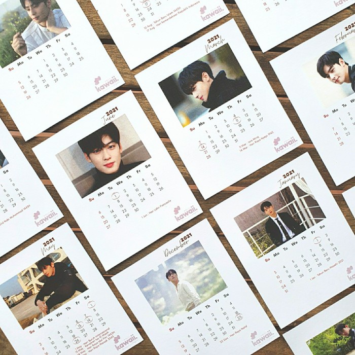 

<<<<<] Kalender Custom Kawaii - Cha Eun Woo - Lee Min Ho - True Beauty etc