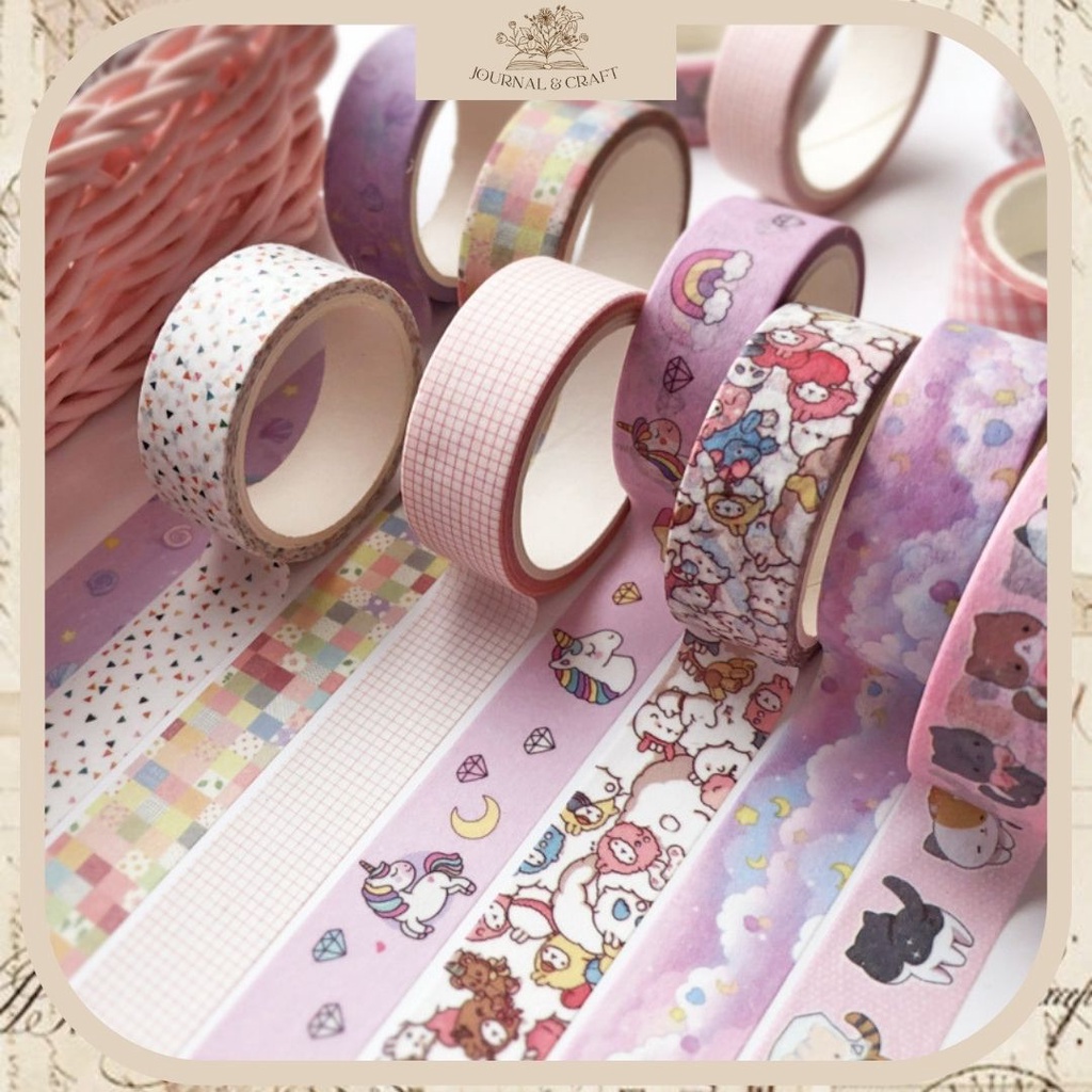 

JC Washi Tape Dekorasi Pastel Motif Kartun Lucu Unicorn BUJO cute deco