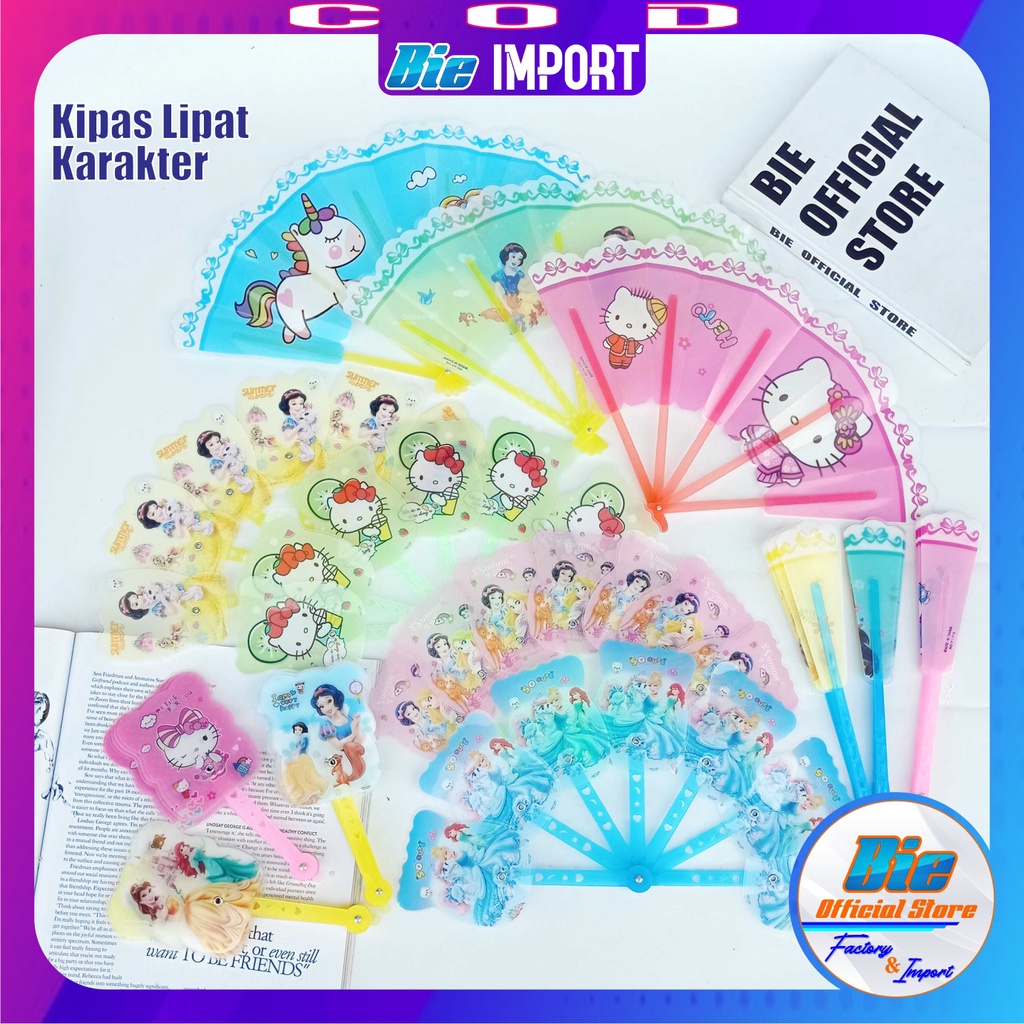 Kipas Lipat  Korea Karakter Impor Best Seller