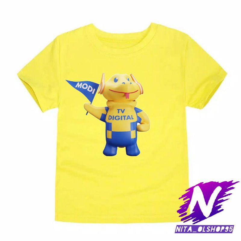 baju anak kaos anak modi tv digital gambar kartun